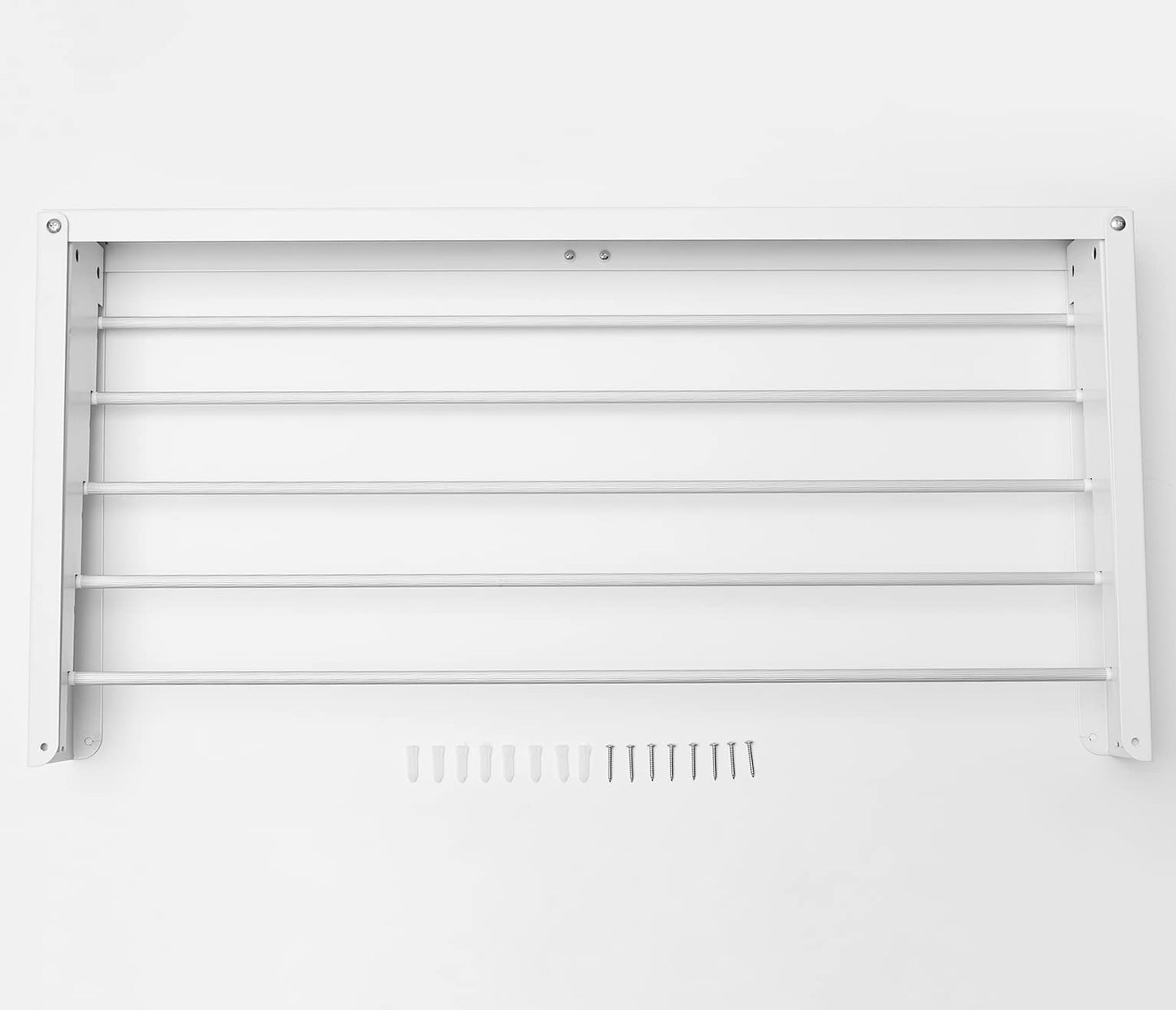 GorillaRack - Laundry Drying Clothes Rack | Retractable Clothing Rack Wall Mount | Clothes Drying Rack Indoor Outdoor For Hanging Heavy Duty Laundry | Large Stainless Steel White