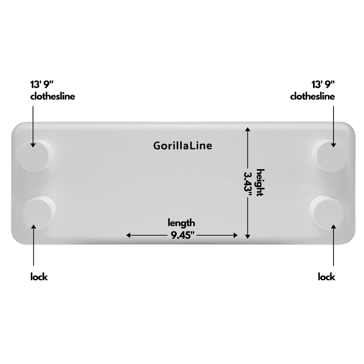 GorillaLine - Retractable Clothesline Indoor Outdoor Clothes Line | Wall Mounted Drying Rack Clothing Line