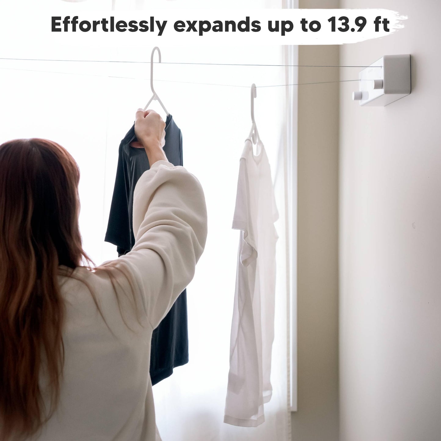 GorillaLine - Retractable Clothesline Indoor Outdoor Clothes Line | Wall Mounted Drying Rack Clothing Line