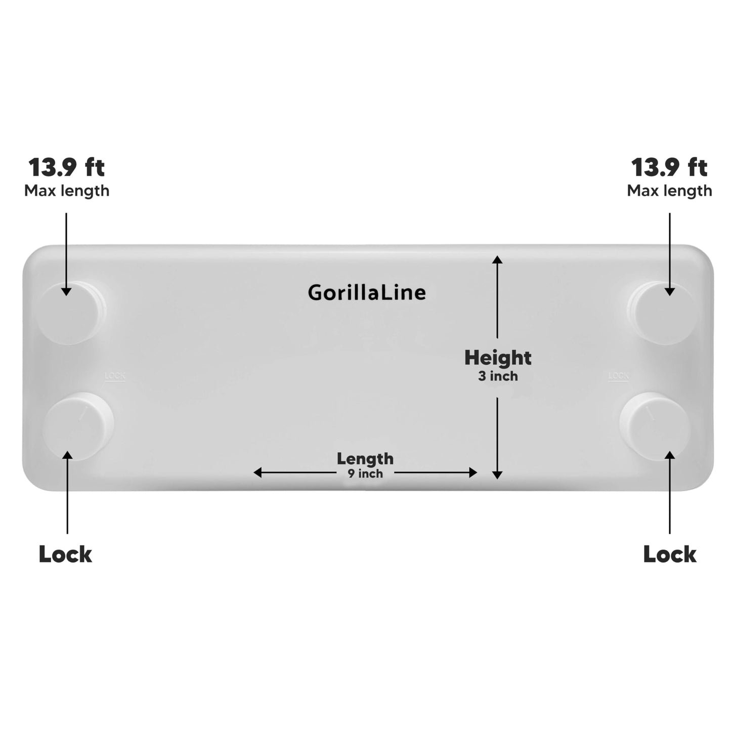 Retractable Clothesline Indoor Outdoor - GorillaLine Double