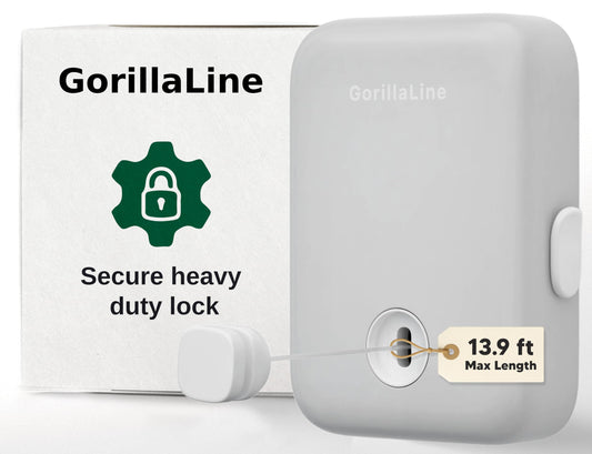 GorillaLine - Retractable Clothesline Indoor Outdoor Clothes Line | Wall Mounted Drying Rack Clothing Line