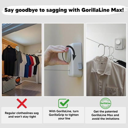 Retractable Clothesline Max – Light Gray | GorillaLine