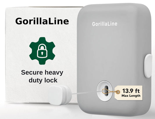GorillaLine - Retractable Clothesline Indoor Outdoor Clothes Line | Wall Mounted Drying Rack Clothing Line
