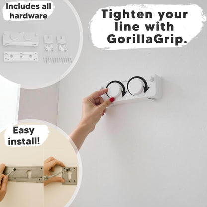 Indoor Clothesline GorillaLine | Double Max with GorillaGrip