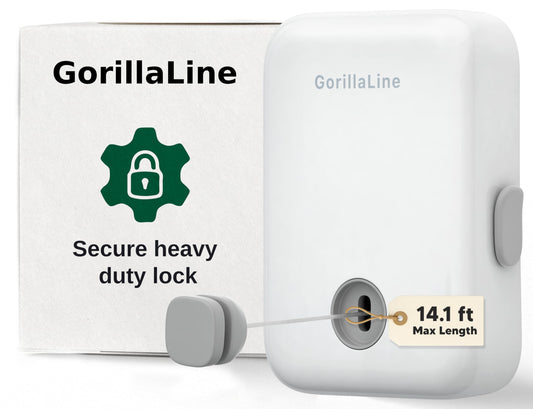 Retractable Clothesline Indoor Outdoor - GorillaLine White
