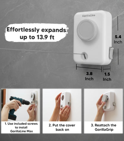 Retractable Clothesline Max – White | GorillaLine