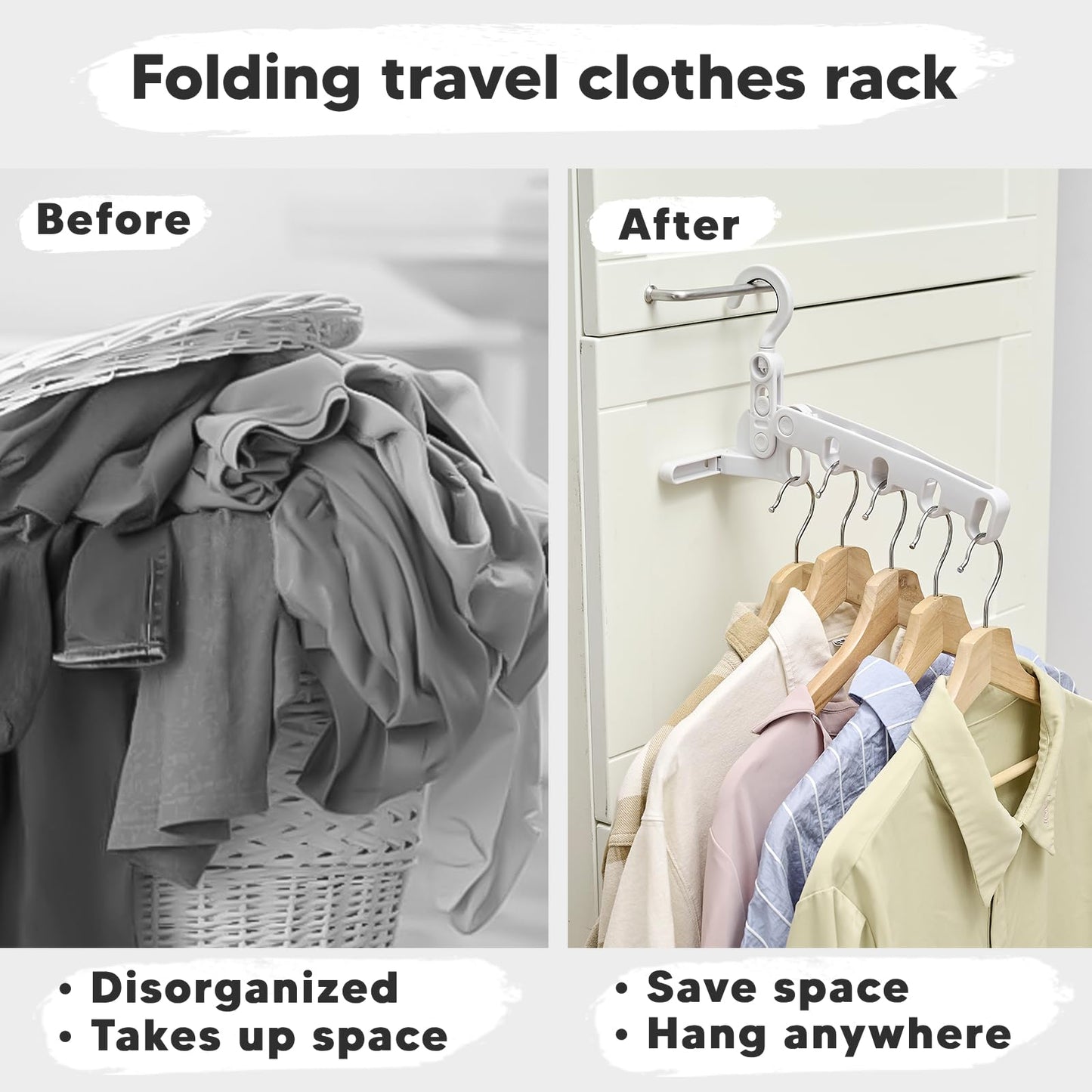GorillaLine Go - Folding Clothes Drying Rack - Clothes Rack Cruise Ship Essentials, RV, Traveling and Small Room