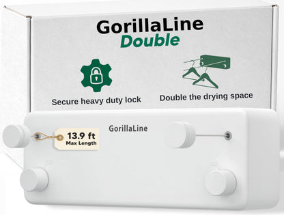 Retractable Clothesline Indoor Outdoor - GorillaLine Double
