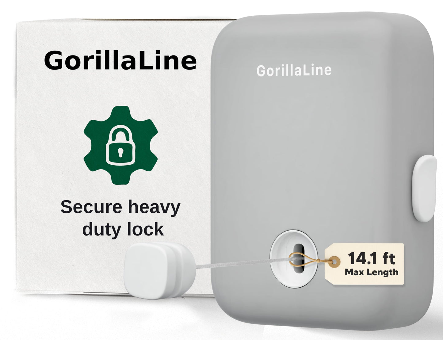 Retractable Clothesline Indoor Outdoor - GorillaLine Gray