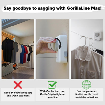Retractable Clothesline Max – White | GorillaLine