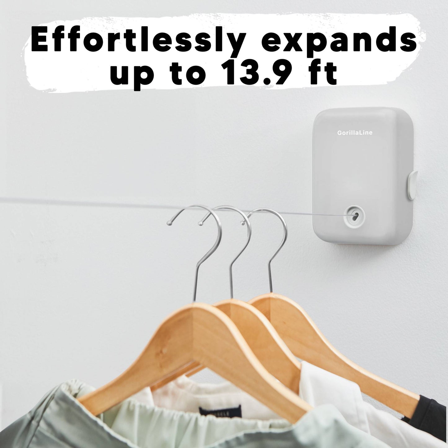 GorillaLine - Retractable Clothesline | Space Saving Laundry Drying Line