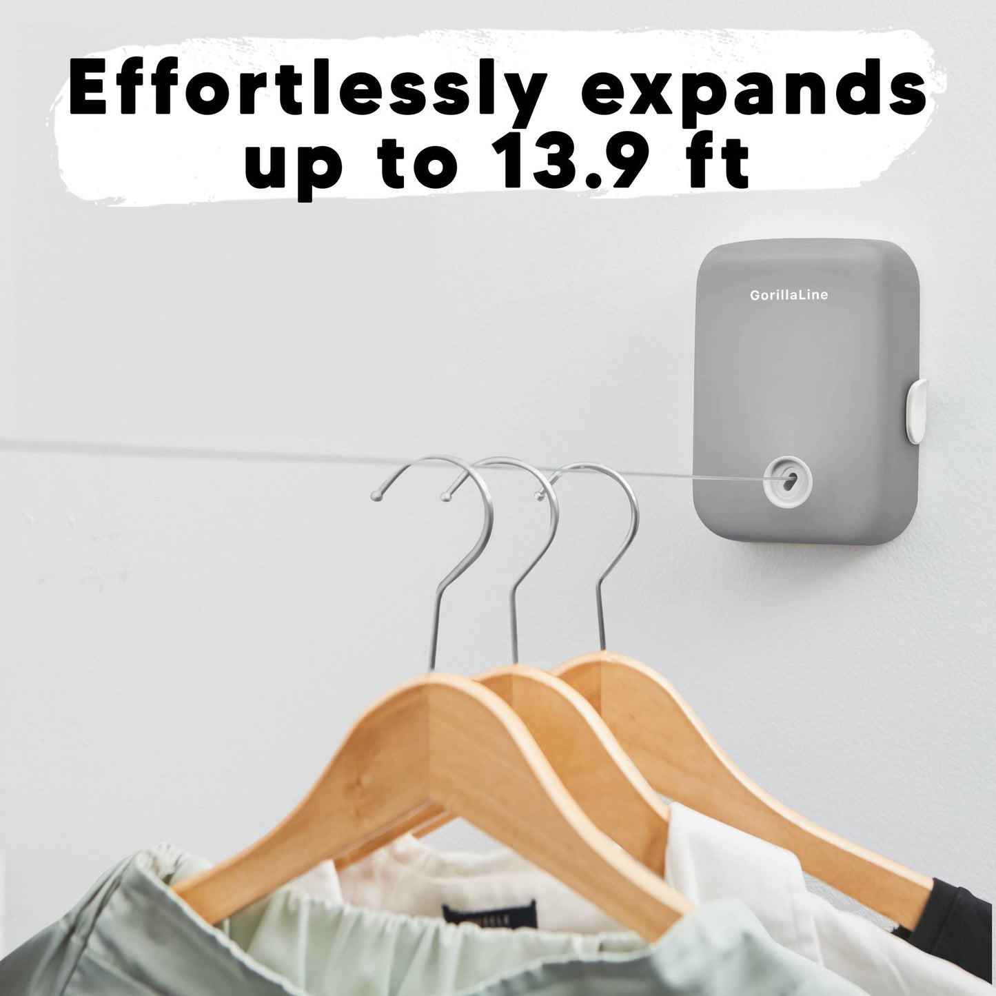 GorillaLine - Retractable Clothesline | Space Saving Laundry Drying Line